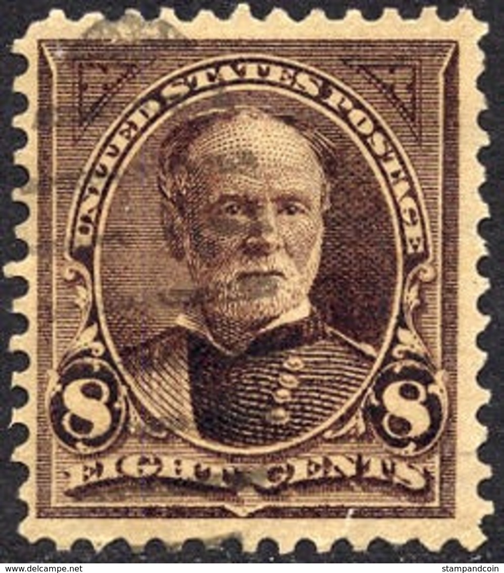 US #272 VF Used 8c Sherman From 1895 - Oblitérés