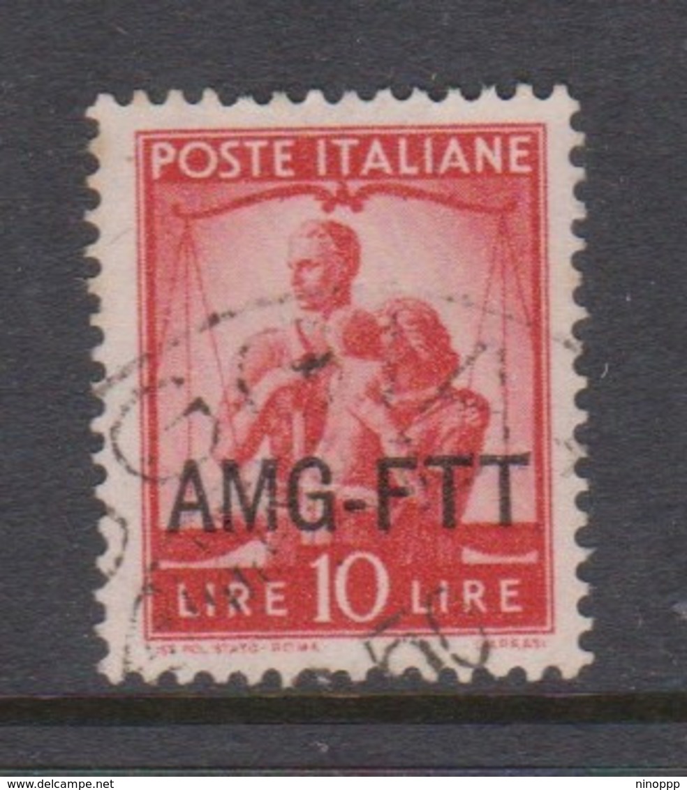 Trieste Allied Military Government S 62 1949 Democratica 10 L Orange Used - Used