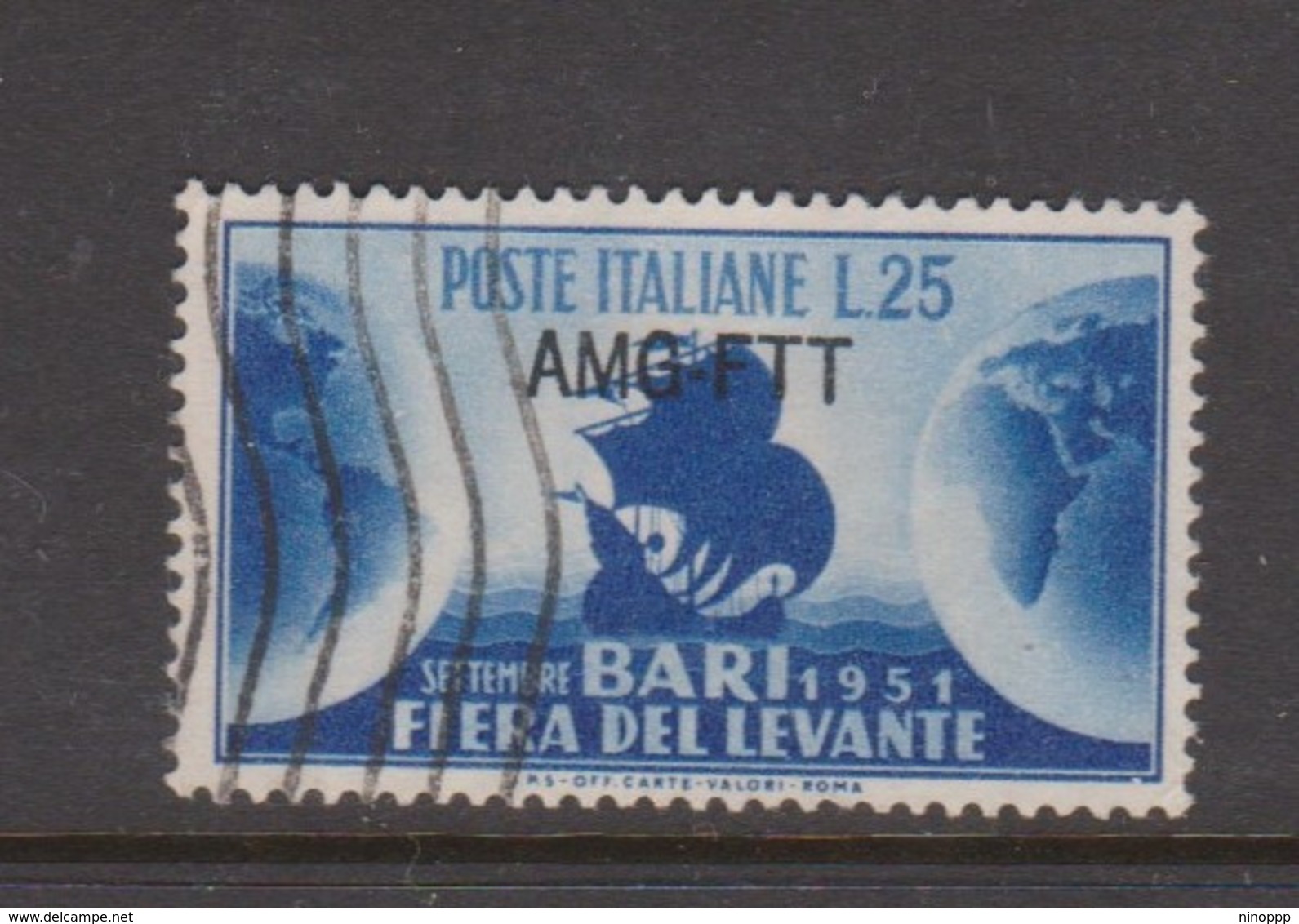 Trieste Allied Military Government S 128 1951 15th Bari Fair,used - Used