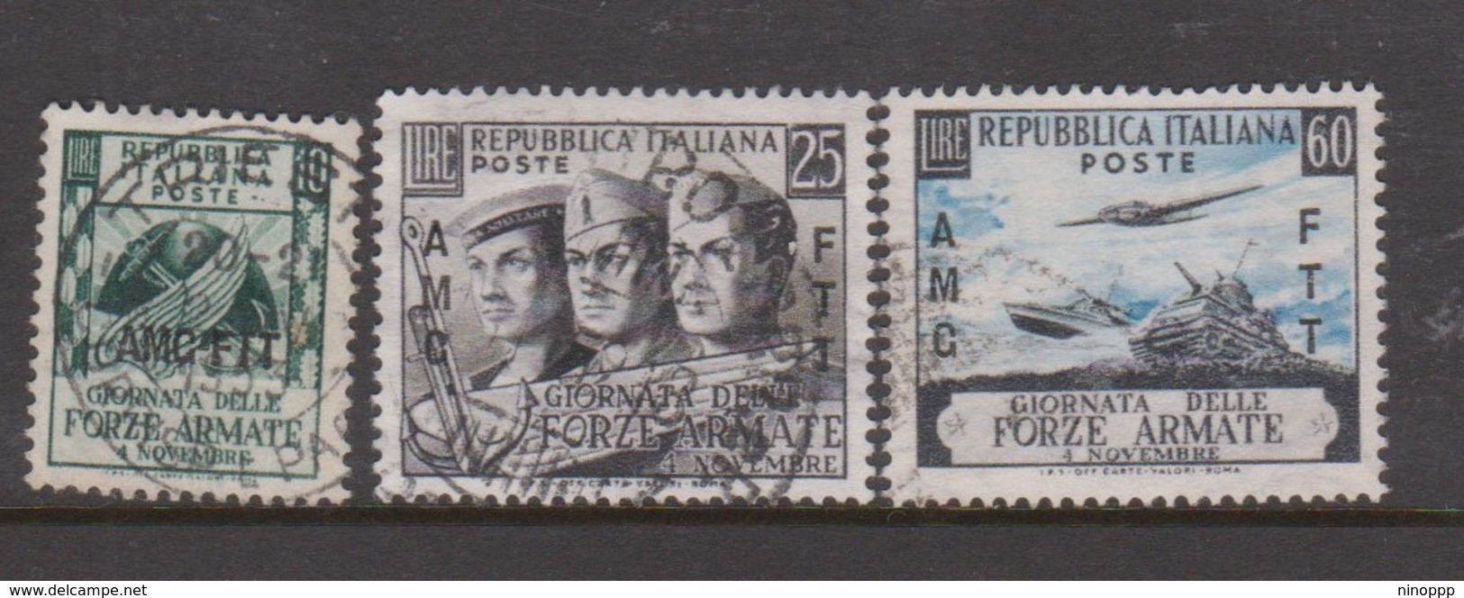 Trieste Allied Military Government S157-159 1952 Armed Forces Day,used - Used