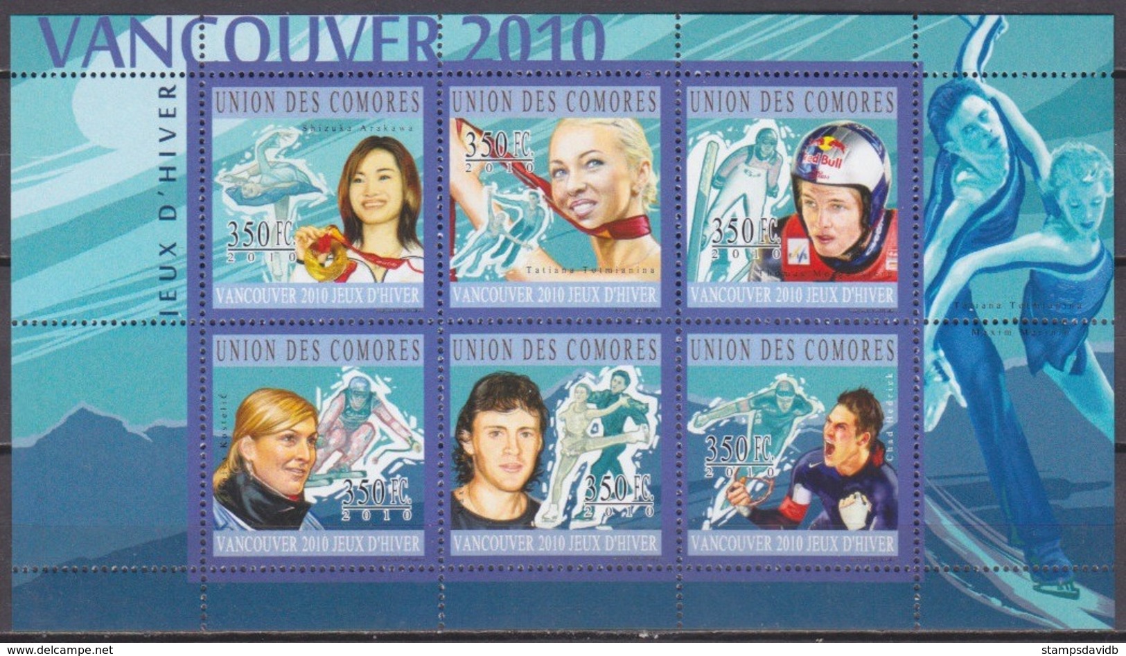 2010	Comoro Islands	2900-05KL	2010  Olympic Games In Vancouver	10,00 € - Winter 2010: Vancouver