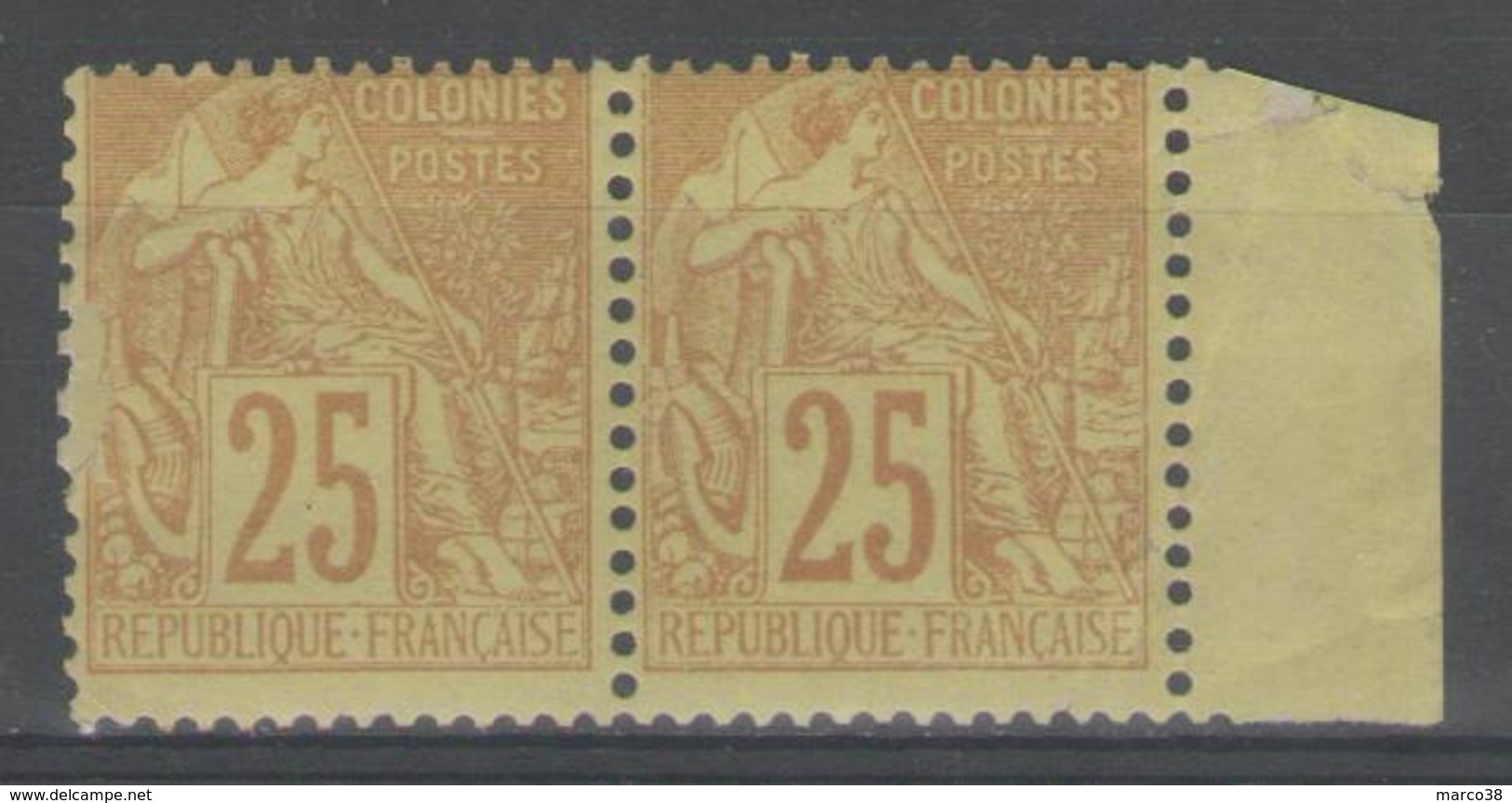 Colonies Générales:  N°53 * En Paire BdF       - Cote 40€ - - Alphée Dubois