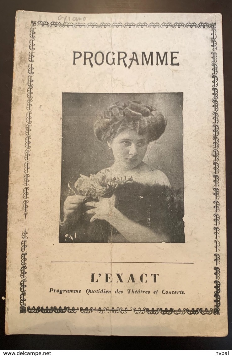 Ancien Programme L Exact Pour Le Théâtre De La Porte Saint Martin Cyrano De Bergerac - Programmes