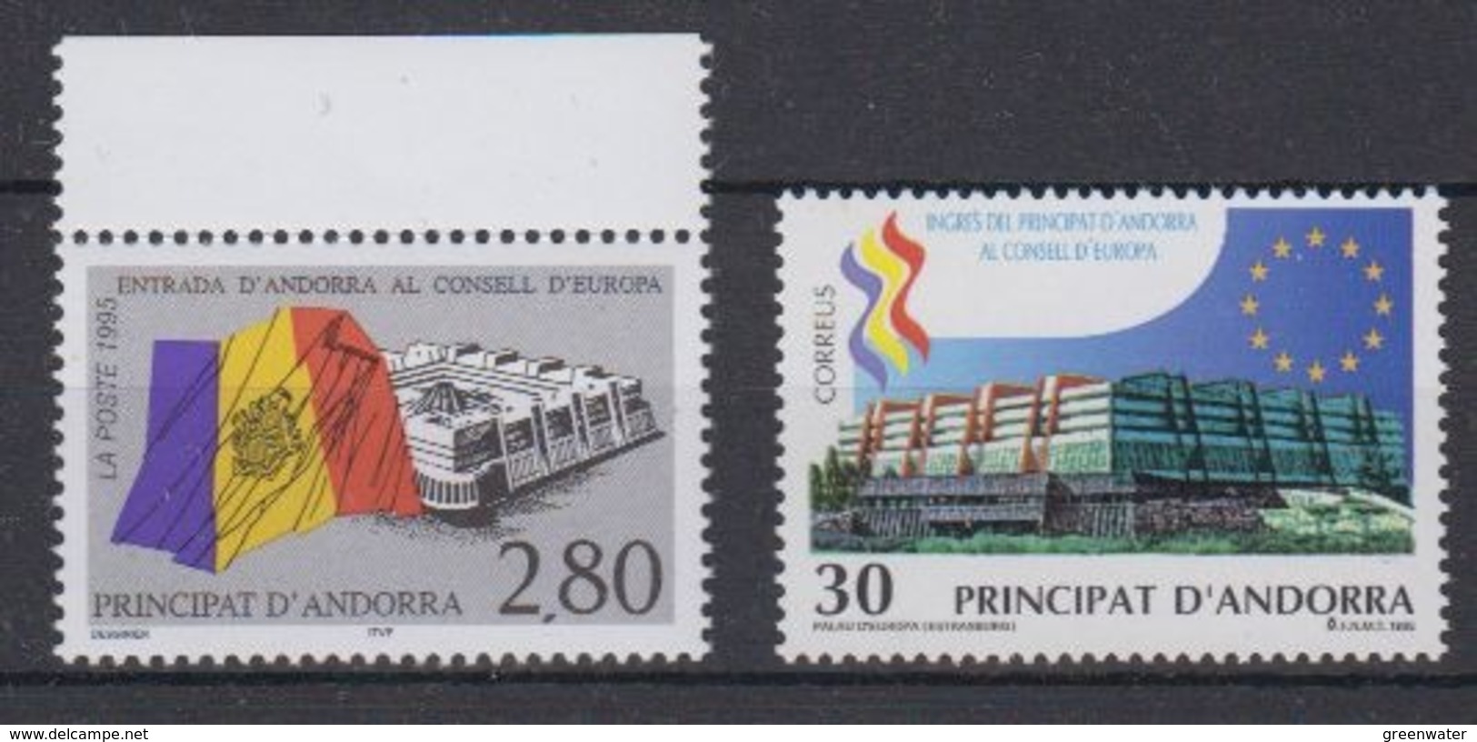 Andorra Fr. 1995 Admission Council Of Europe 2x1v ** Mnh (44561) - Europese Gedachte