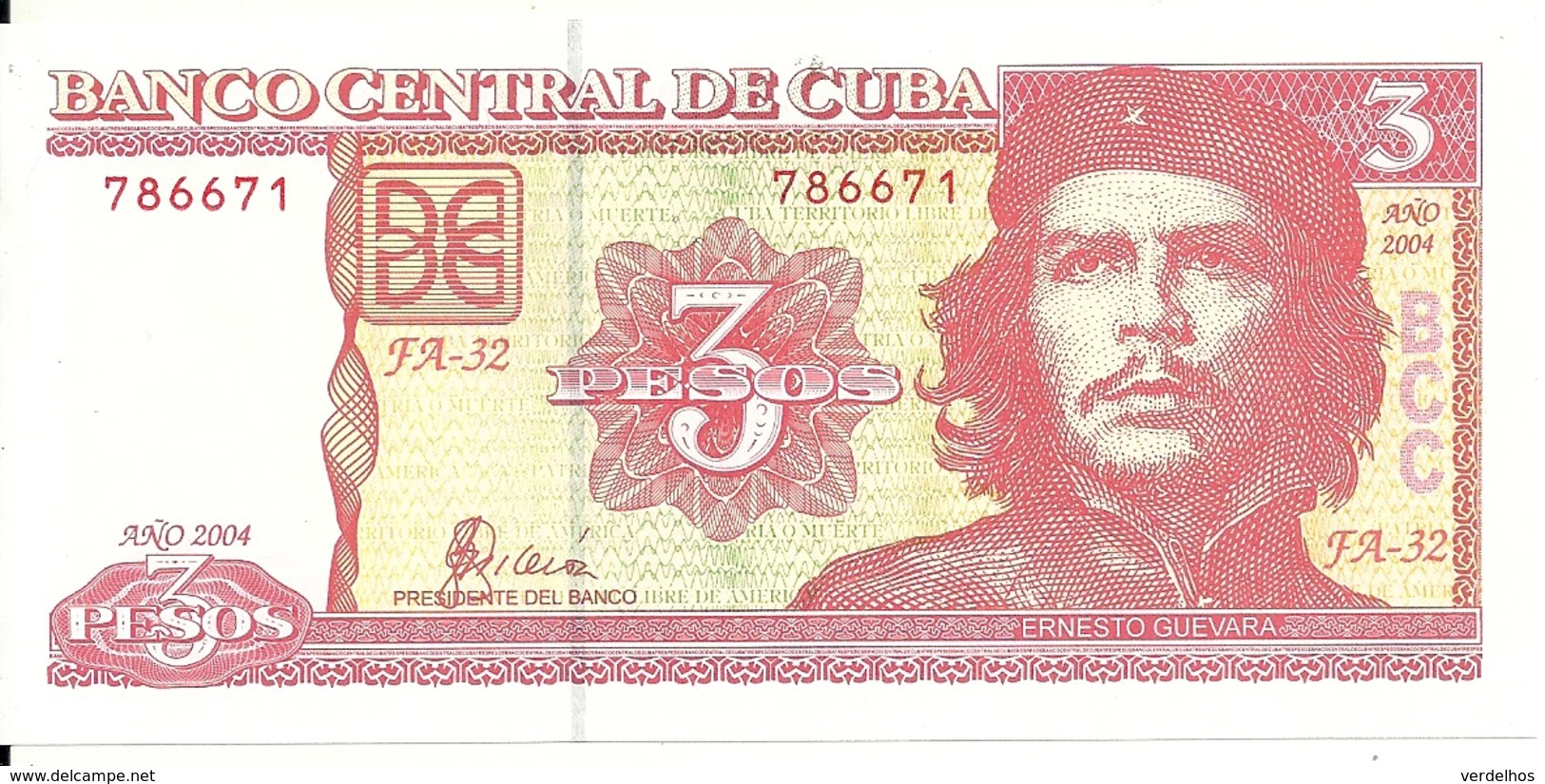 CUBA 3 PESOS 2004 UNC P 127 - Cuba
