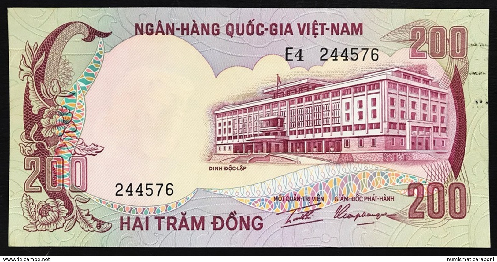 VIET NAM SOUTH 200 Dong 1972 AU/UNC Macchioline Pick#32 Lotto.2737 - Viêt-Nam