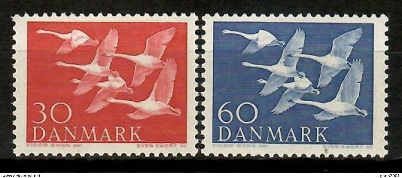 Denmark 1956 Dinamarca / Birds Norden Joint Issue MNH Vögel Aves Oiseaux / Cu13912  5-7 - Otros & Sin Clasificación