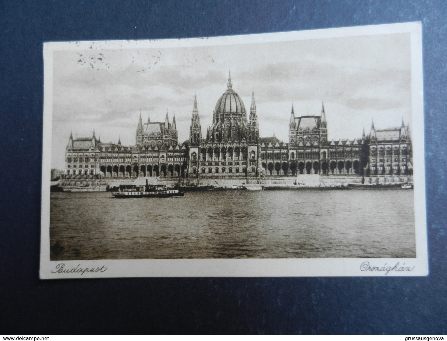 19976) BUDAPEST PALAMENT VIAGGIATA 1932 FRANCOBOLLO SOPRASTAMPATO 6 - Ungheria