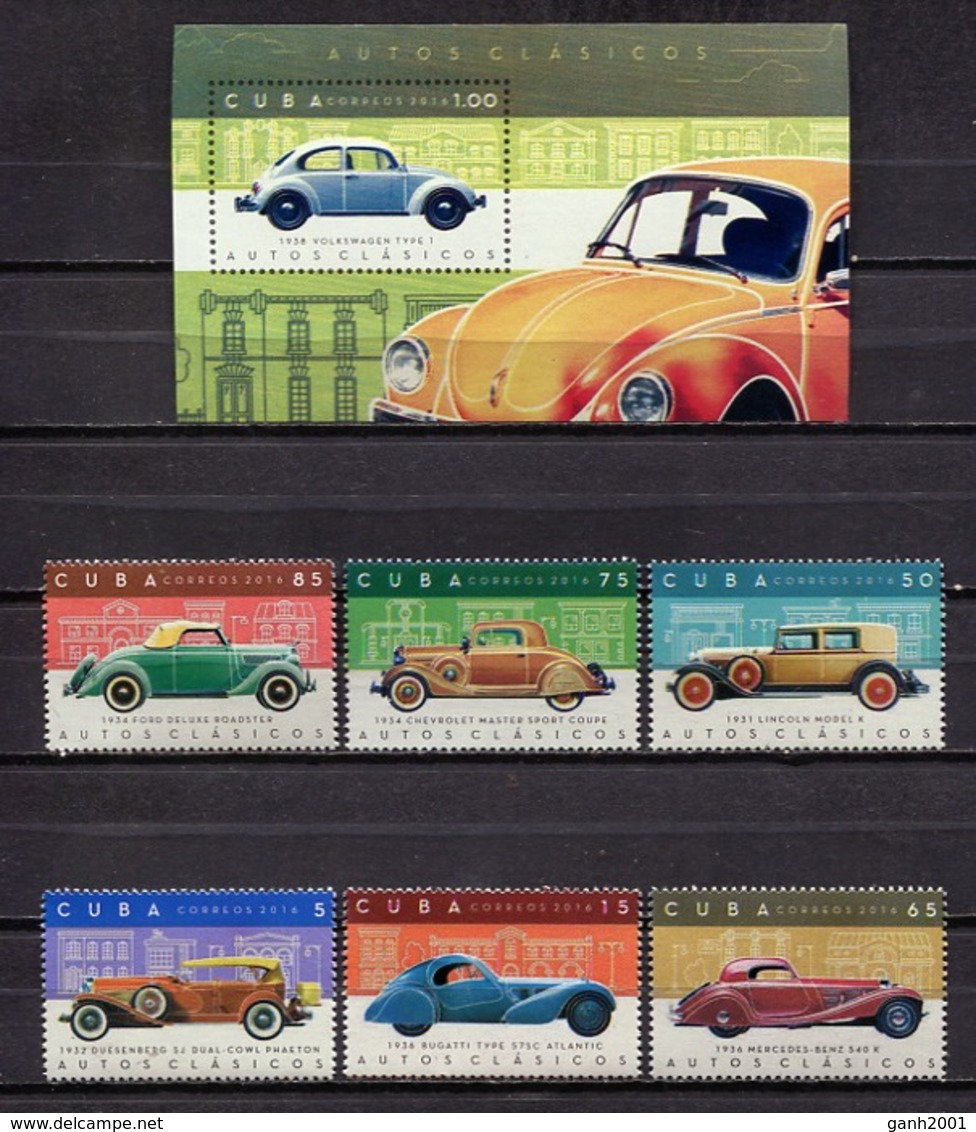 Cuba 2016 / Old Cars MNH Coches Antiguos Autos / Cu0514  36-10 - Autos