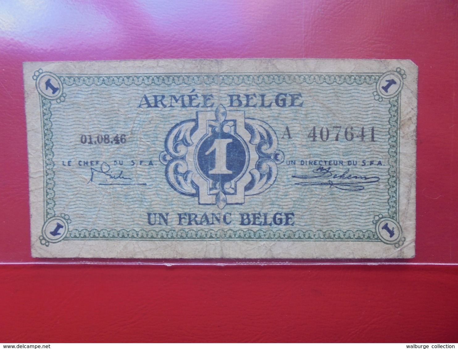 BELGIQUE(OCCUPATION) 1 FRANC 1946 CIRCULER (B.7) - 1-2 Francs