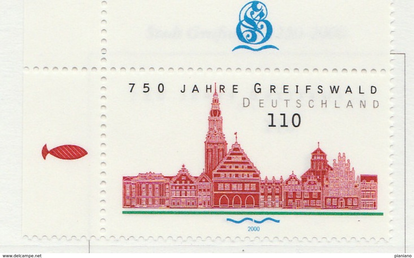 PIA - GERMANIA - 2000 :  750° Anniversario Della Città Di Greifswald - (Yv 1942) - Ungebraucht