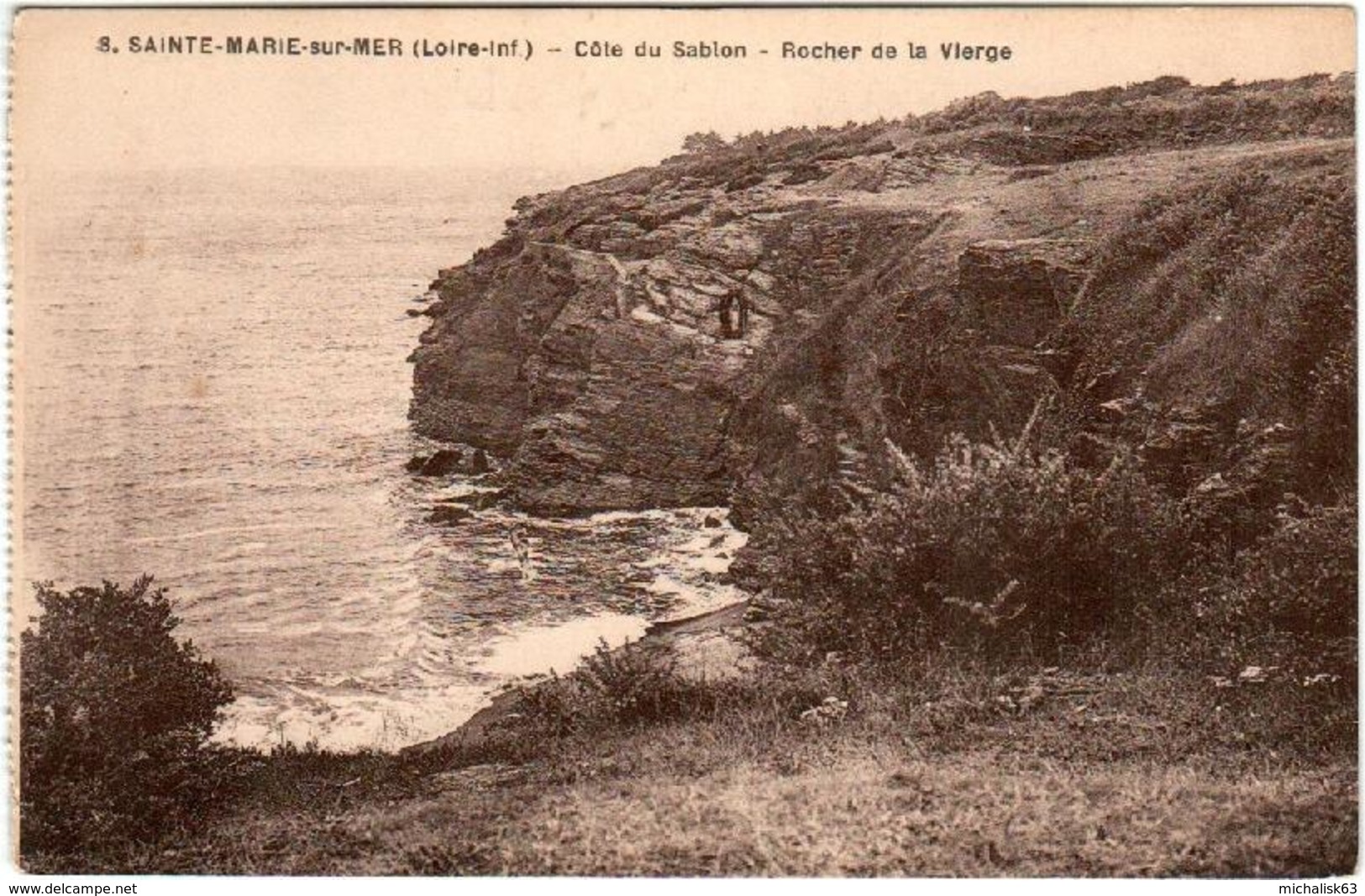 51zd 67 CPA - SAINTE MARIE SUR MER - COTE DU SABLON - ROCHER DE LA VIERGE - Autres & Non Classés