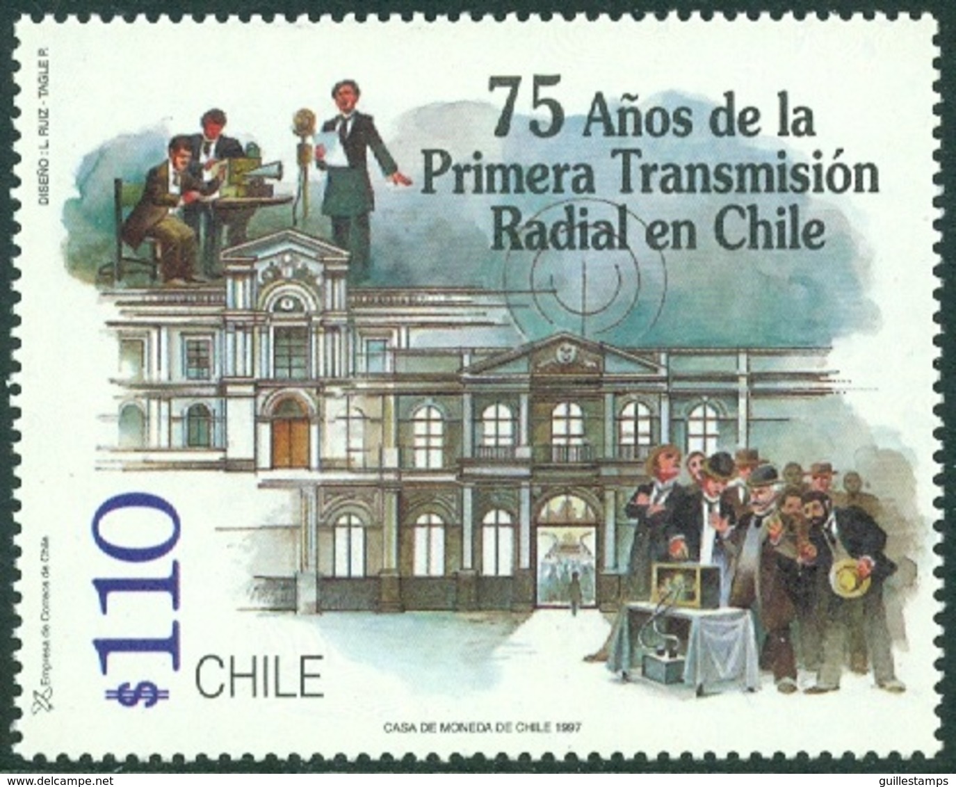 CHILE 1997 FIRST RADIO BROADCAST** (MNH) - Chili