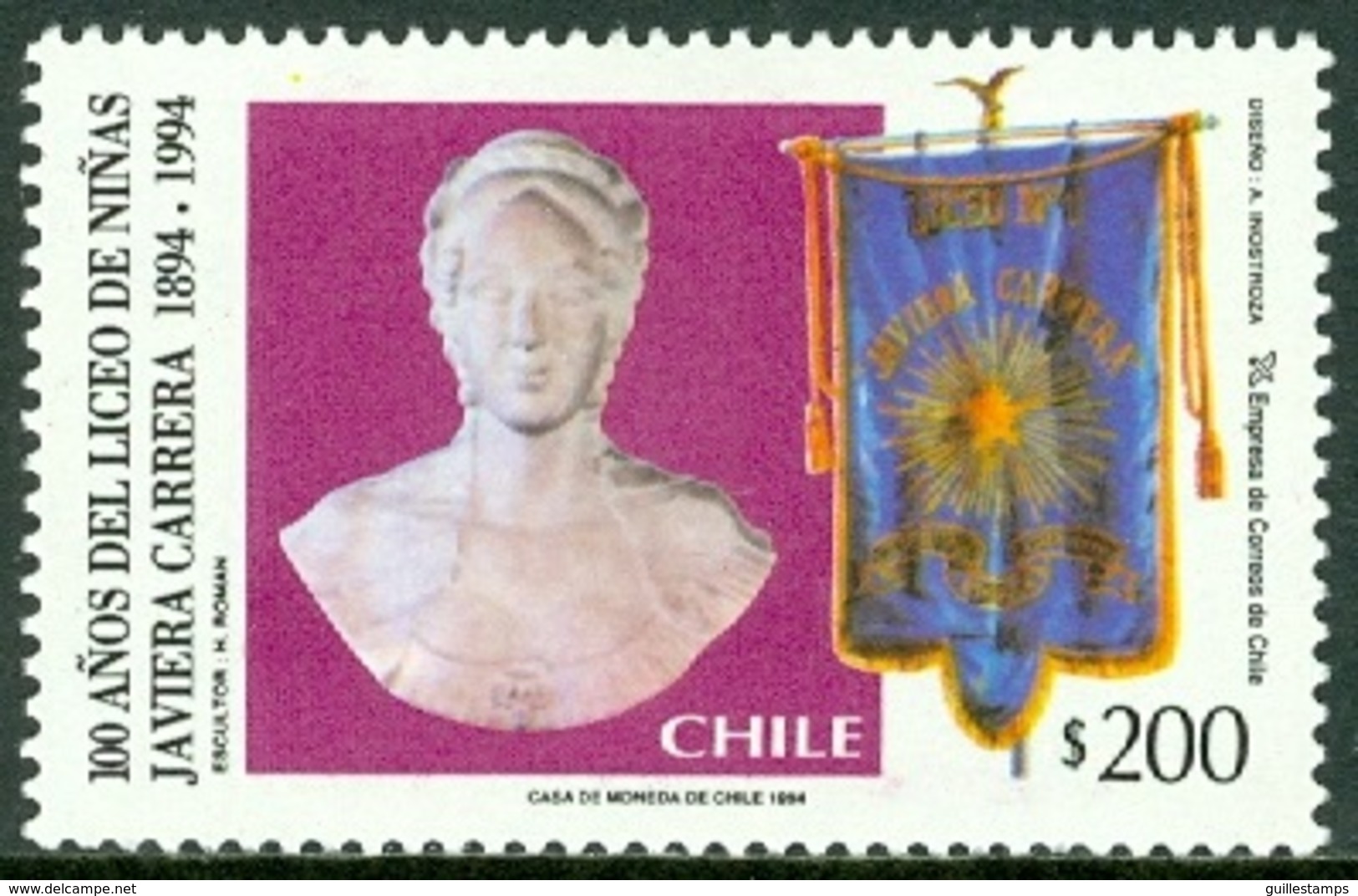 CHILE 1994 JAVIERA CARRERA SCHOOL** (MNH) - Cile