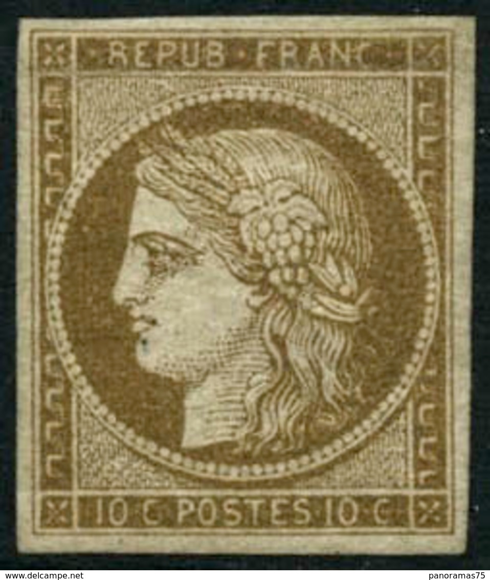 * N°1 10c Bistre, Quasi SC - TB - 1849-1850 Cérès