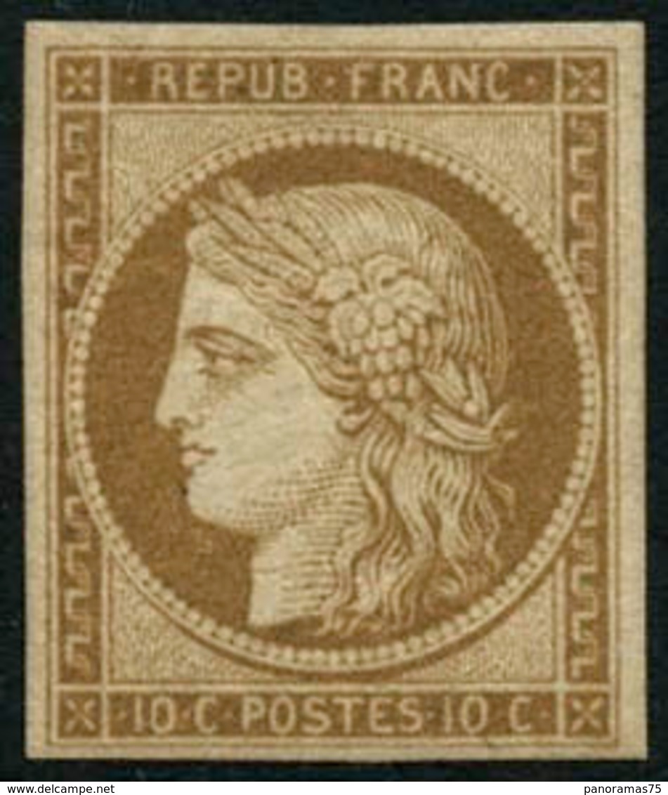 ** N°1F 10c Bistre, Réimp - TB - 1849-1850 Ceres