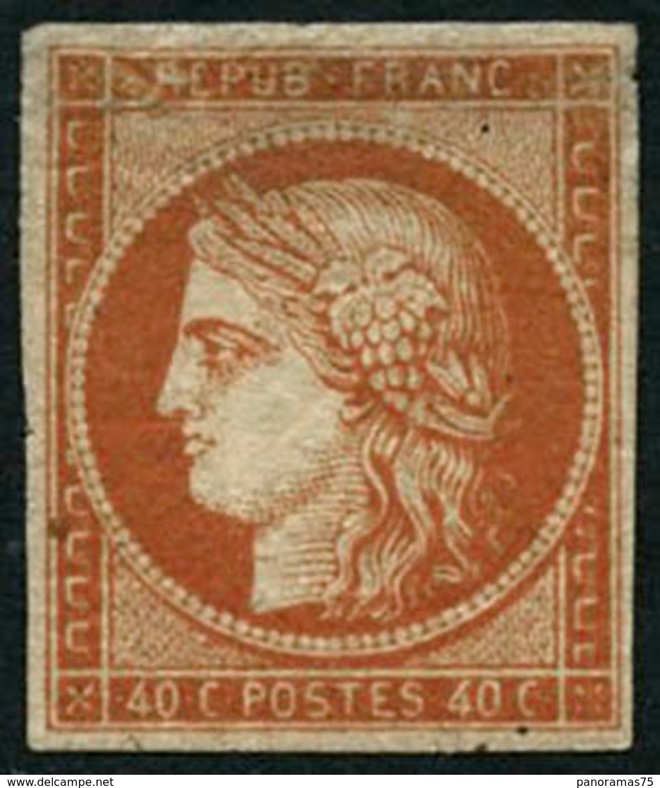 ** N°540c Orange, Inégalité D'épaisseur De Papier En Haut à Gauche, Fraicheur Postale RARE - B - 1849-1850 Cérès