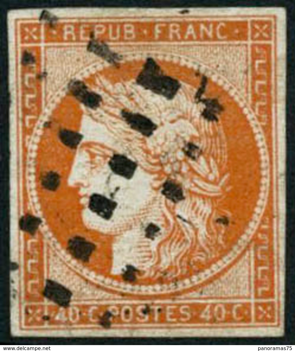 Oblit. N°5 40c Orange - TB - 1849-1850 Ceres