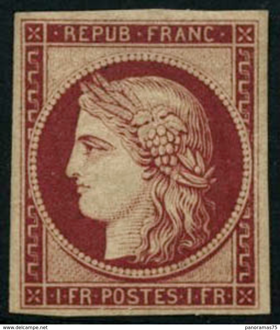 ** N°6F 1F Carmin - TB - 1849-1850 Cérès