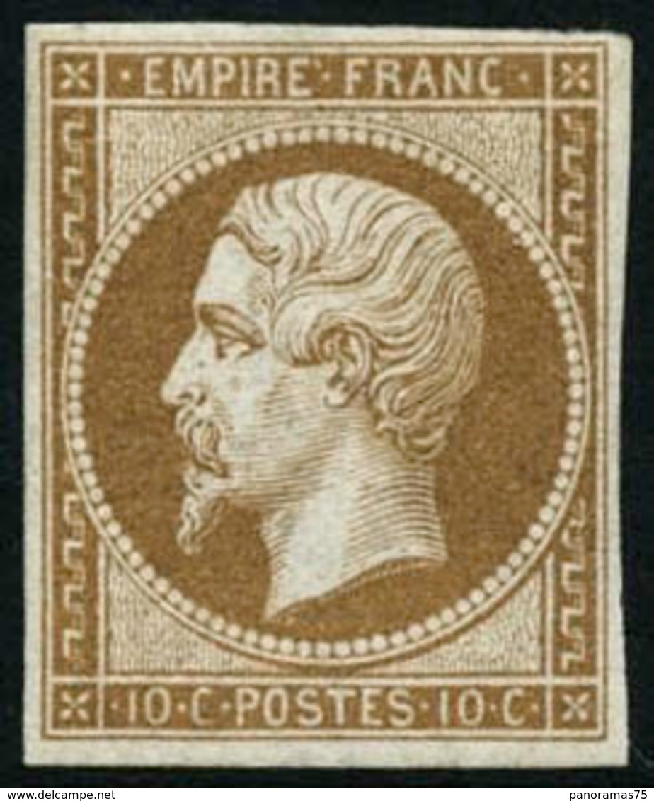 ** N°13B 10c Brun Clair, Type II - TB - 1853-1860 Napoléon III