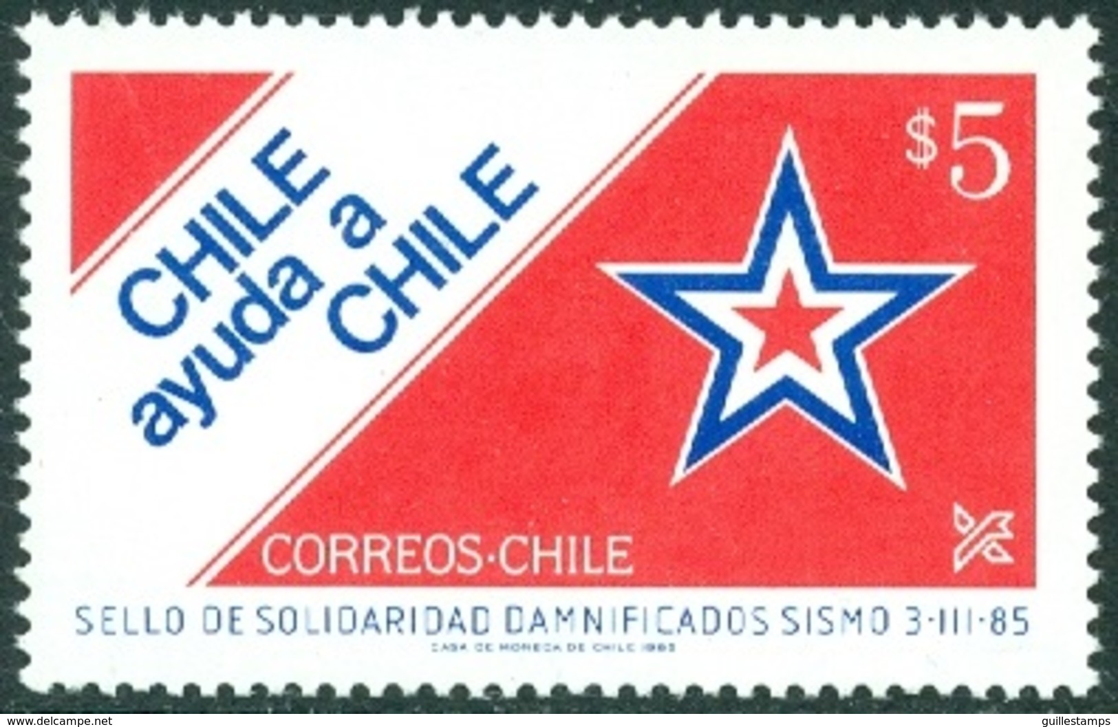 CHILE 1985 SOLIDARITY** (MNH) - Chili