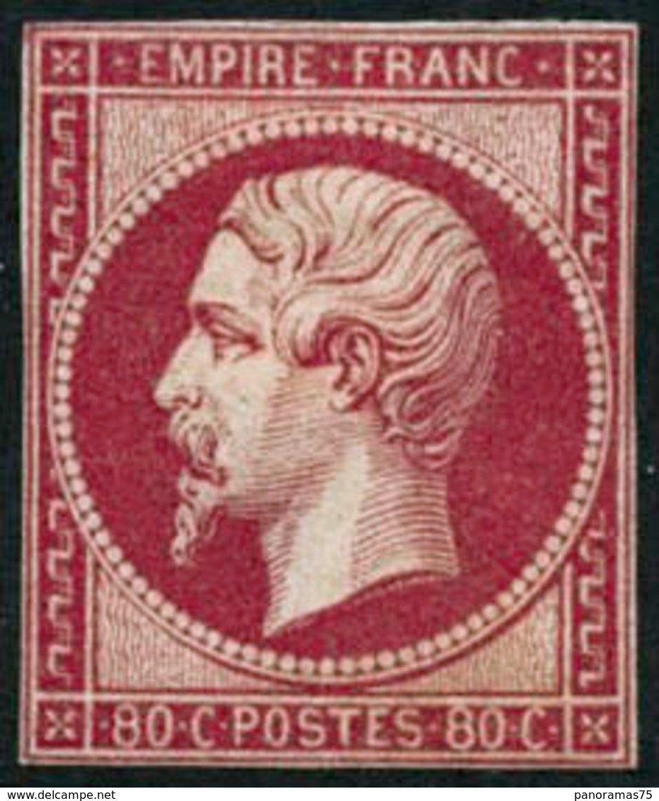 * N°17B 80c Rose, Petites  Marges - B. - 1853-1860 Napoléon III