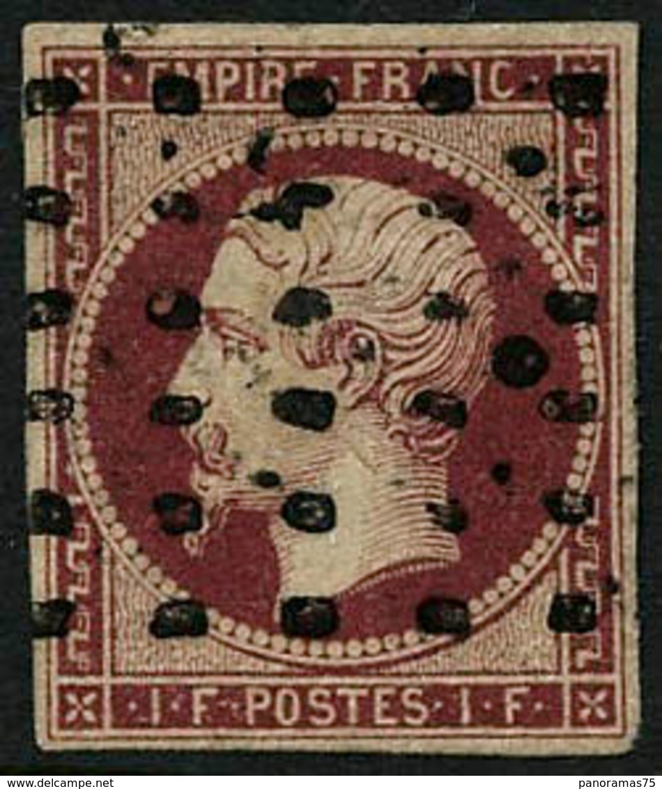 Oblit. N°18 1F Carmin - TB - 1853-1860 Napoléon III.