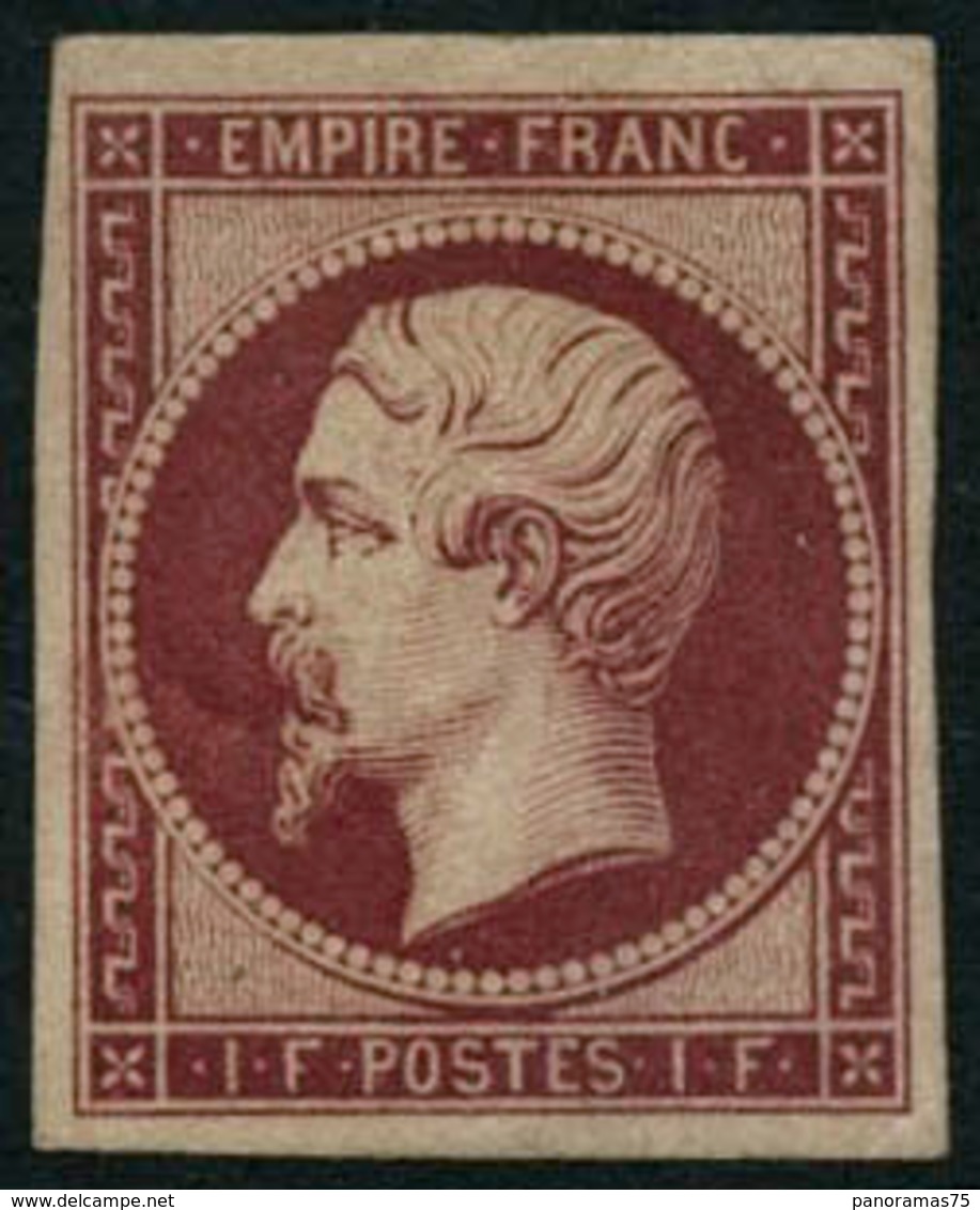 ** N°18d 1F Carmin, Réimp - TB - 1853-1860 Napoleone III