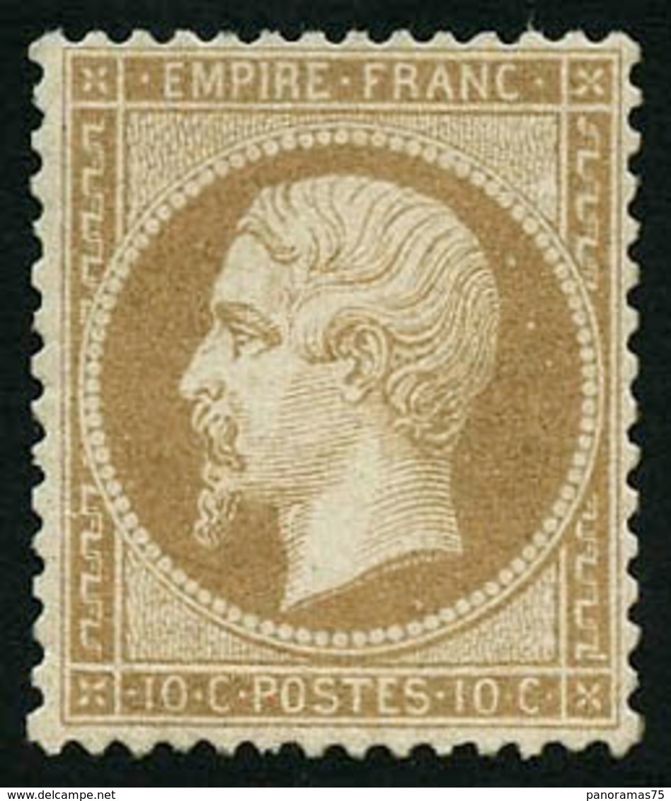 ** N°21 10c Bistre, Pièce De Luxe - TB. - 1862 Napoleone III