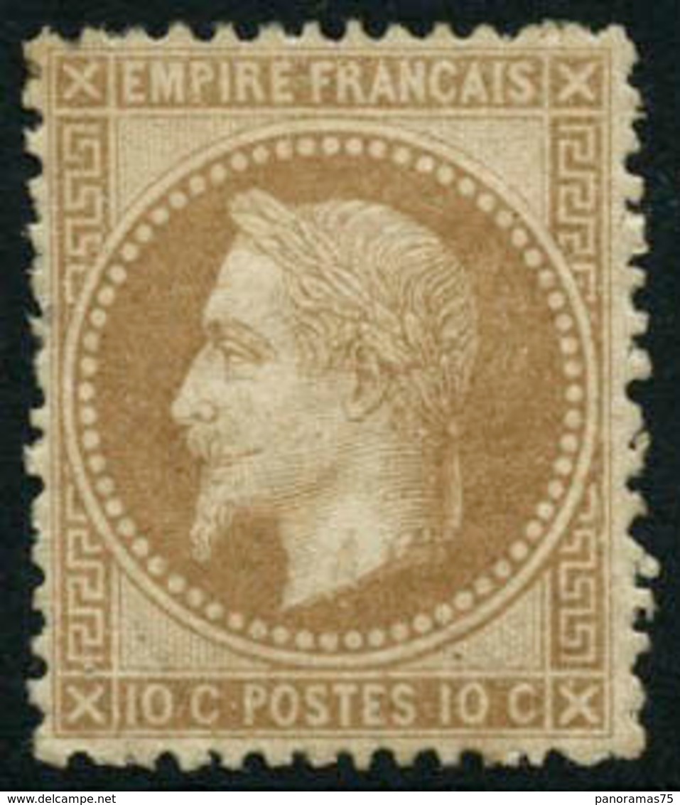 * N°28A 10c Bistre, Type I Infime Froissure De Gomme - B - 1863-1870 Napoleone III Con Gli Allori