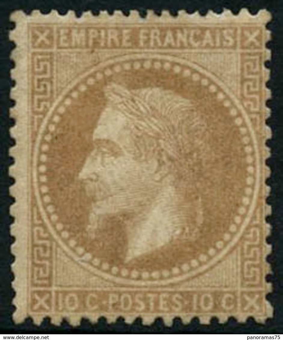 ** N°28B 10c Bistre, Type II - TB - 1863-1870 Napoleon III Gelauwerd