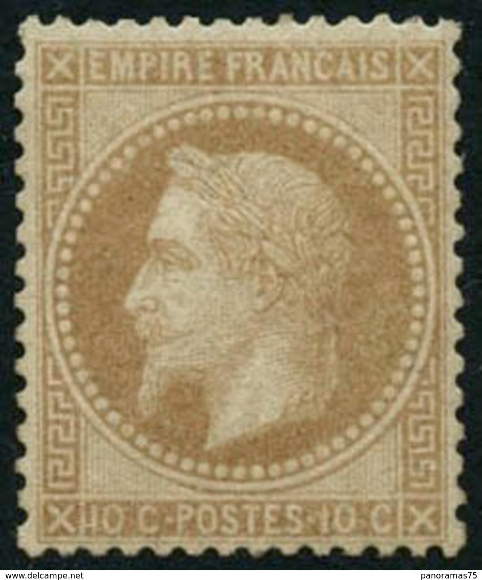 ** N°28B 10c Bistre, Type II - TB - 1863-1870 Napoleone III Con Gli Allori