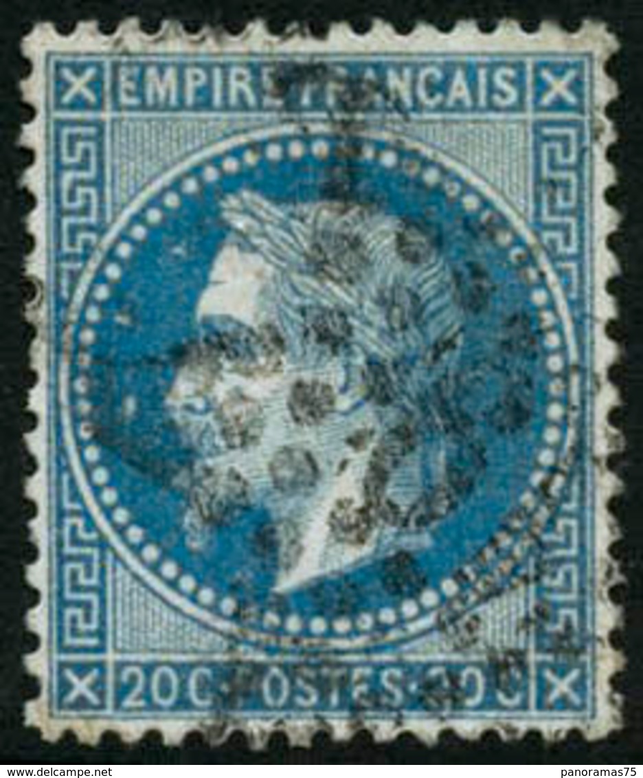 Oblit. N°29Bc 20c Bleu, Type II Aux Abeilles, Signé Calves - TB - 1863-1870 Napoléon III Con Laureles
