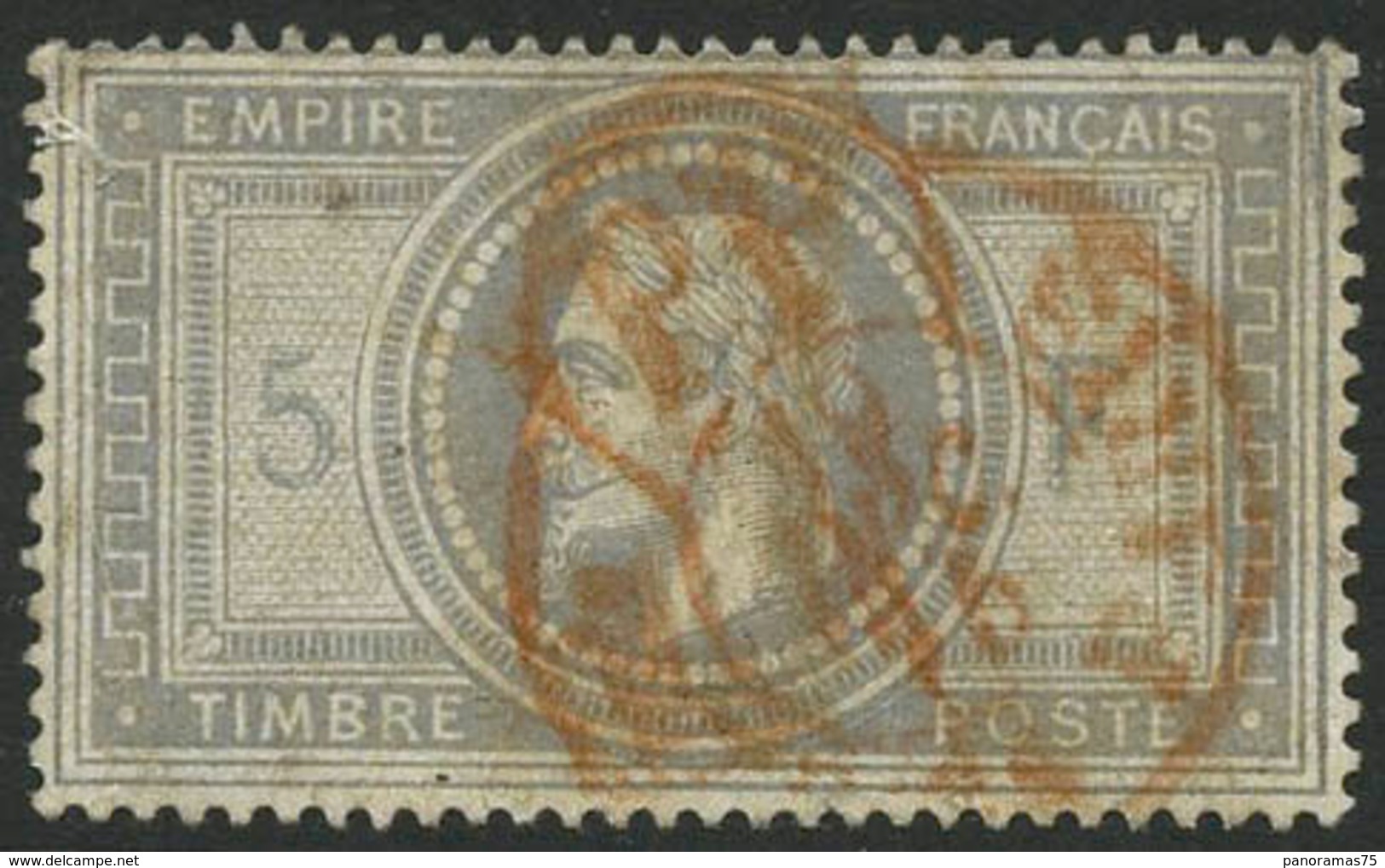 Oblit. N°33 5F Empire - TB - 1863-1870 Napoléon III Lauré