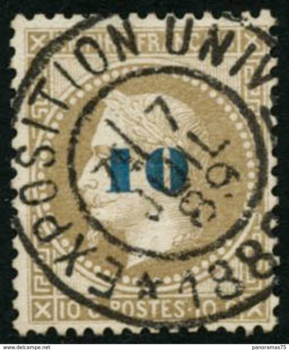 Oblit. N°34 10 Sur 10c Obl Expo Universelle De 89 TB - 1863-1870 Napoléon III Lauré