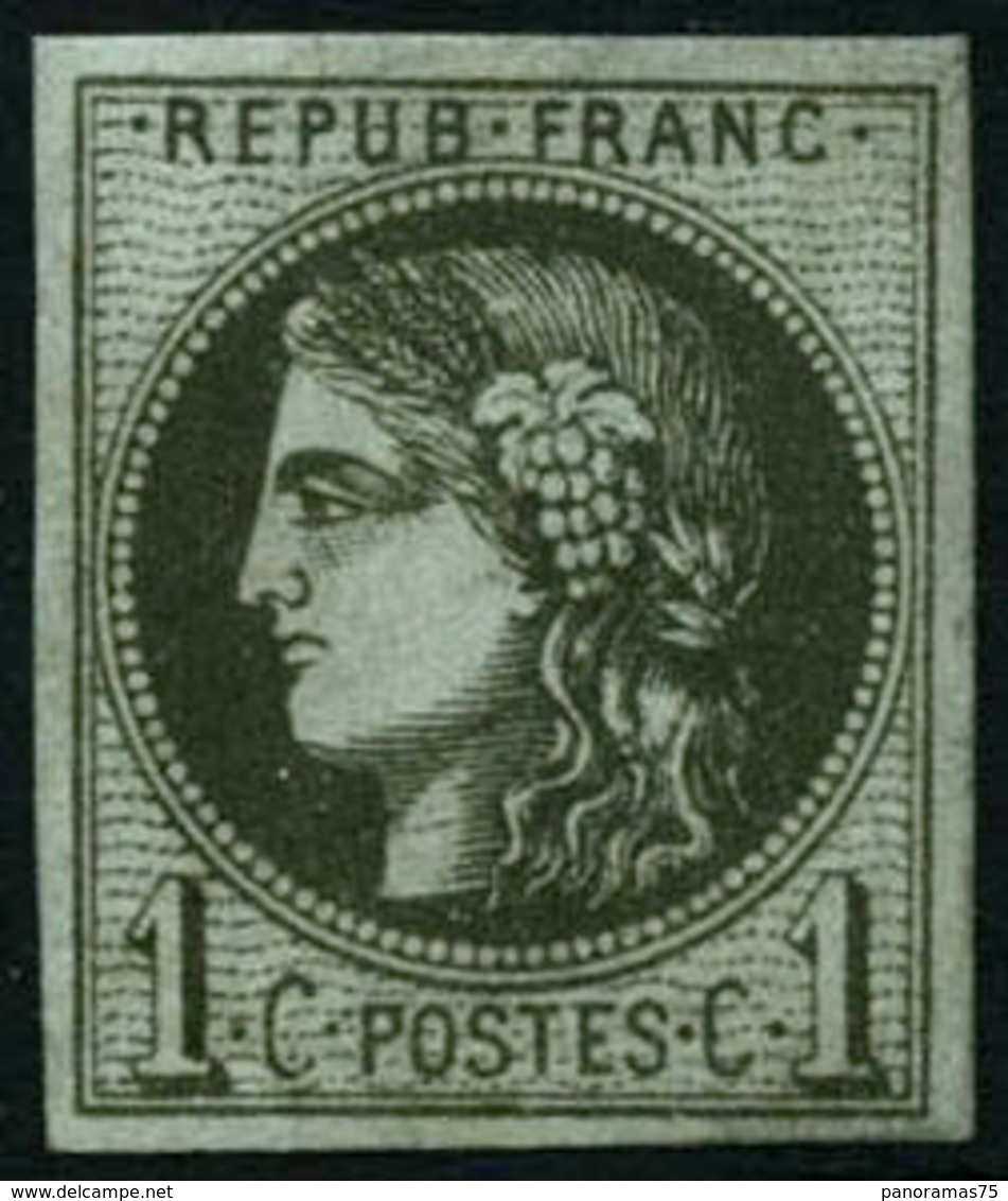 ** N°39A 1c Olive R1 - TB. - 1870 Emission De Bordeaux