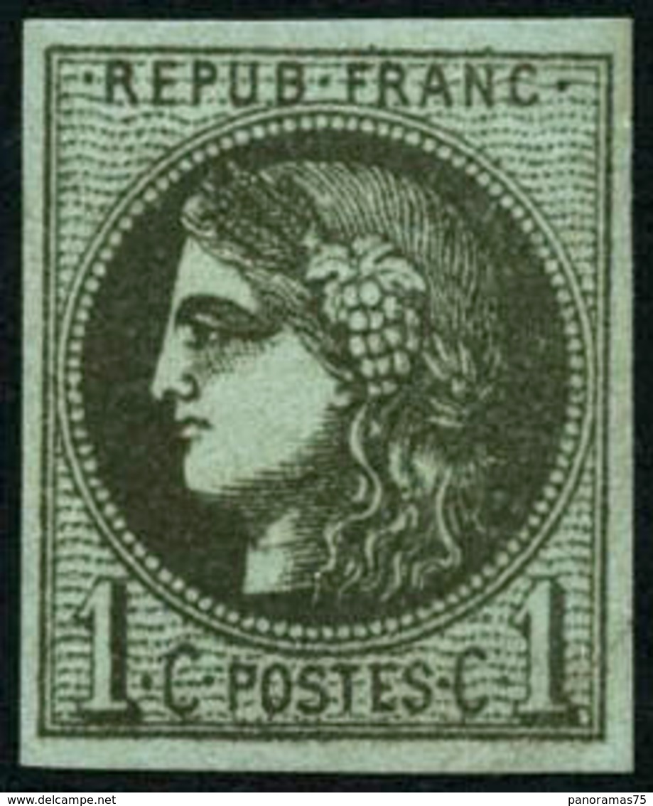 ** N°39Ab 1c Olive Foncé, R1 - TB - 1870 Emission De Bordeaux