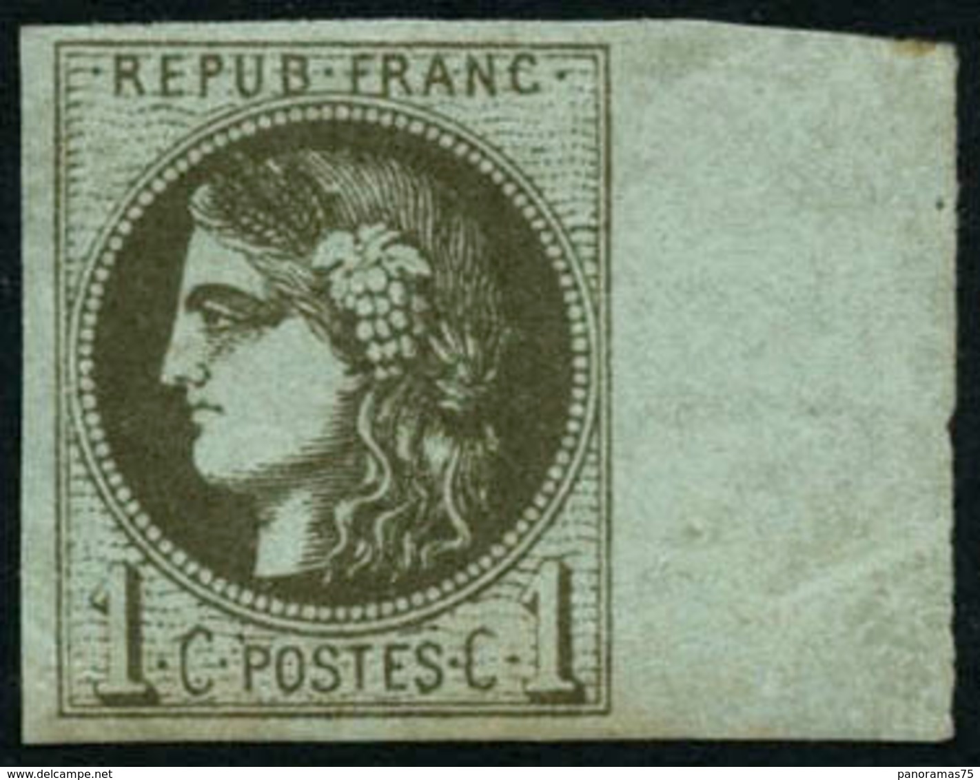 ** N°39C 1c Olive R3 - TB. - 1870 Emisión De Bordeaux