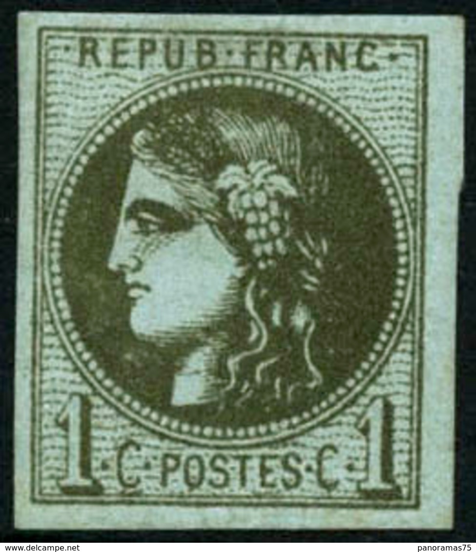 ** N°39Cb 1c Olive Foncé, R3 - TB - 1870 Emission De Bordeaux