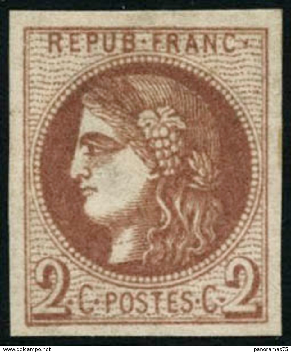 ** N°40B 2c Brun-rouge R2 - TB - 1870 Emisión De Bordeaux