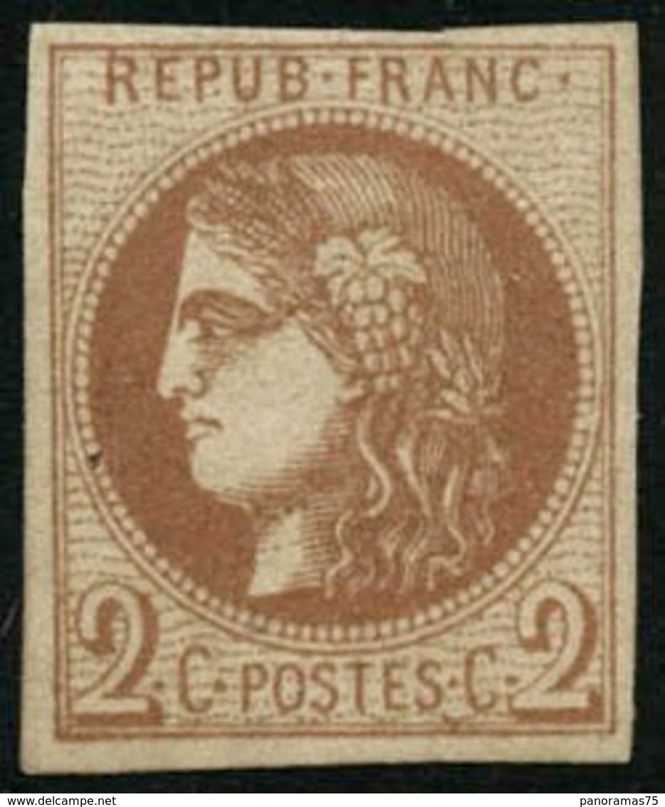 * N°40B 2c Brun-rouge R2 - TB - 1870 Emission De Bordeaux