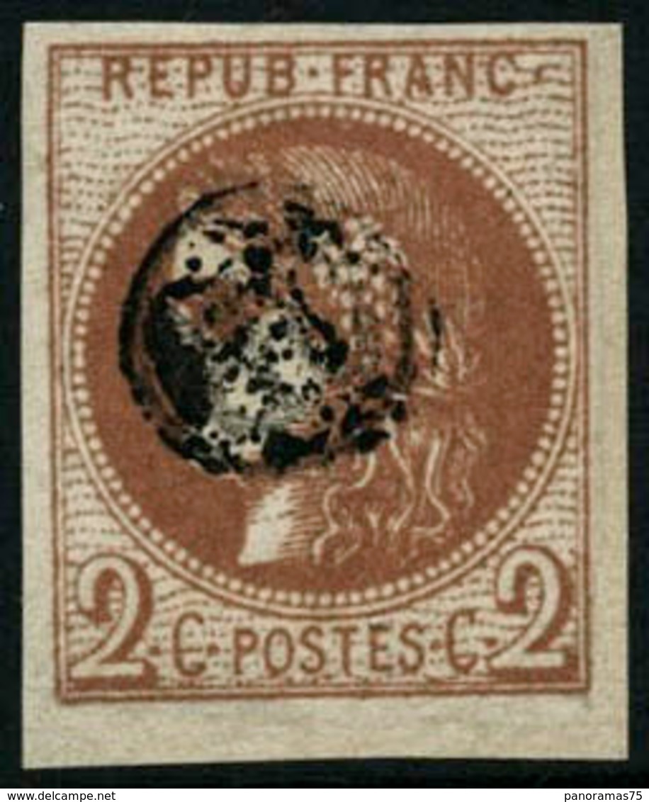 Oblit. N°40B 2c Brun-rouge R2, Obl OR  - TB - 1870 Emisión De Bordeaux