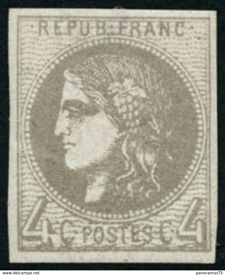 ** N°41B 4c Gris R2 - TB - 1870 Emission De Bordeaux