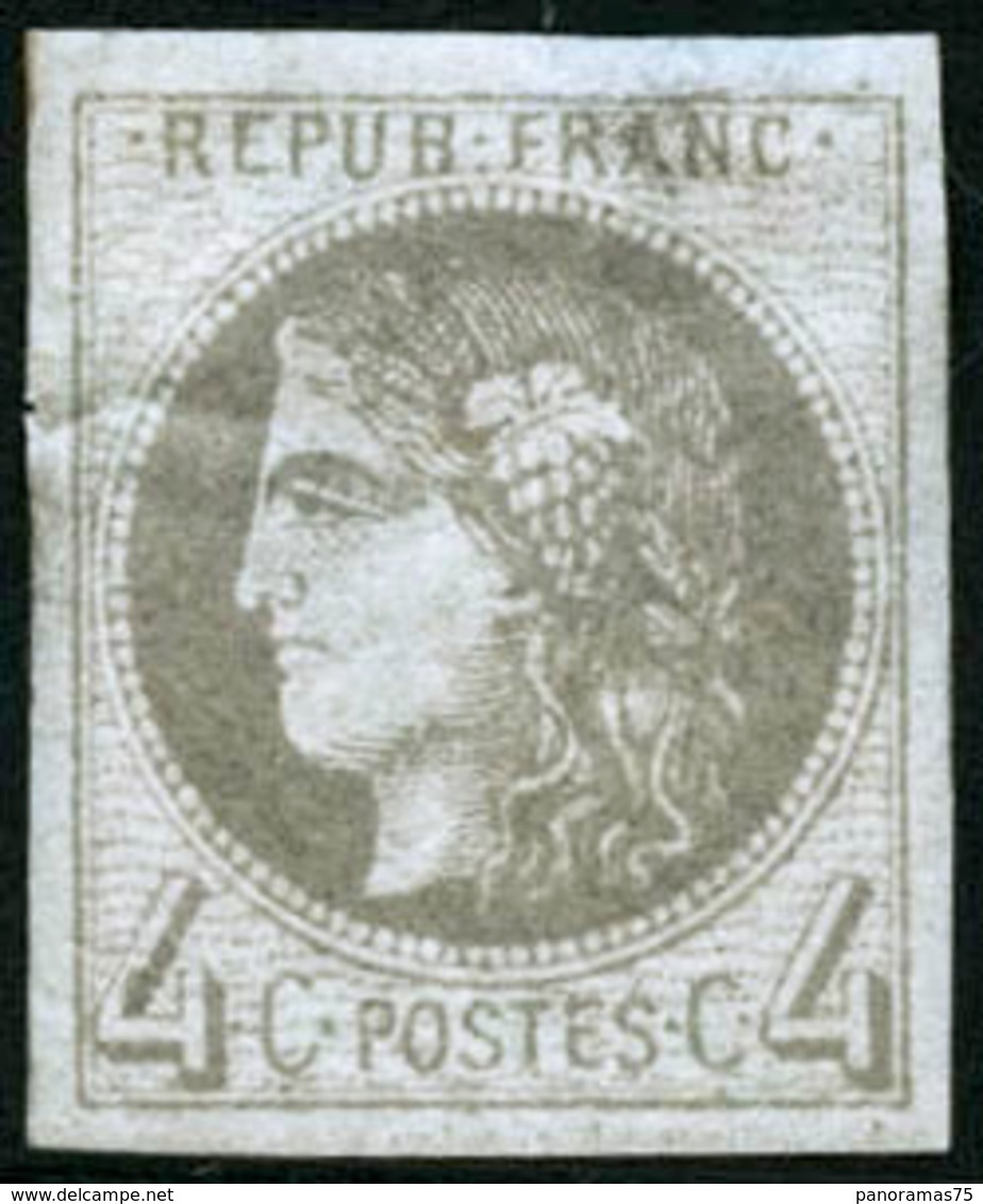 ** N°41B 4c Gris, R2 - TB. - 1870 Emisión De Bordeaux