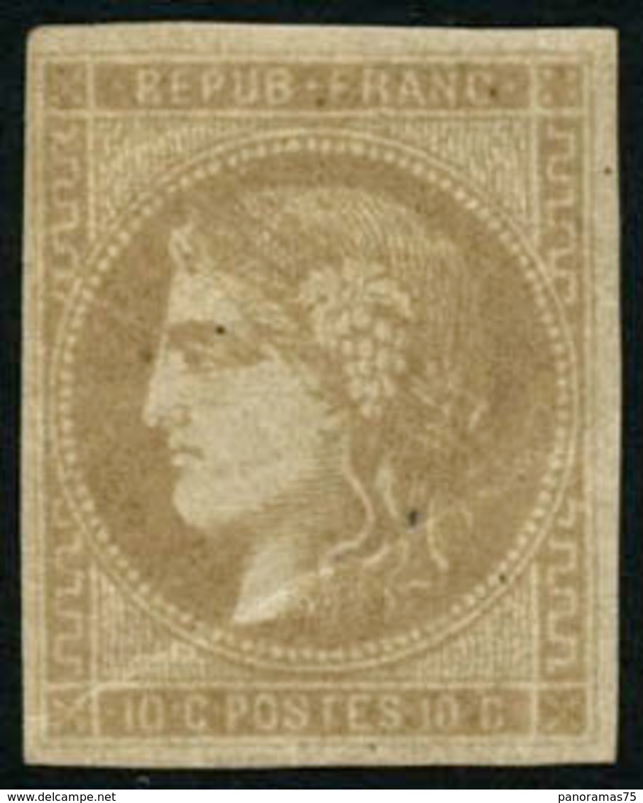 ** N°43A 10c Bistre, R1 - TB - 1870 Ausgabe Bordeaux