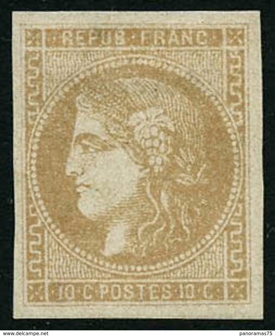 * N°43A 10c Bistre R1 - TB. - 1870 Emisión De Bordeaux
