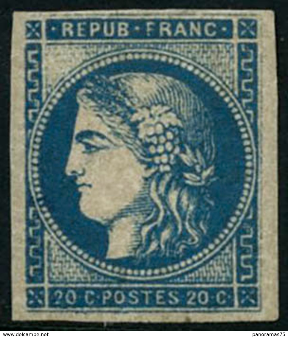 ** N°45A 20c Bleu, Type II R1 - TB. - 1870 Emisión De Bordeaux