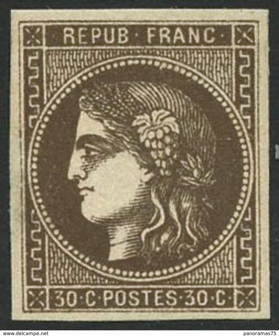 * N°47 30c Brun, Quasi SC - TB. - 1870 Emission De Bordeaux