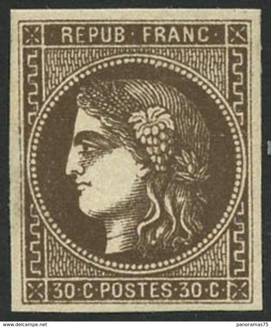 * N°47 30c Brun, Quasi SC - TB. - 1870 Emisión De Bordeaux