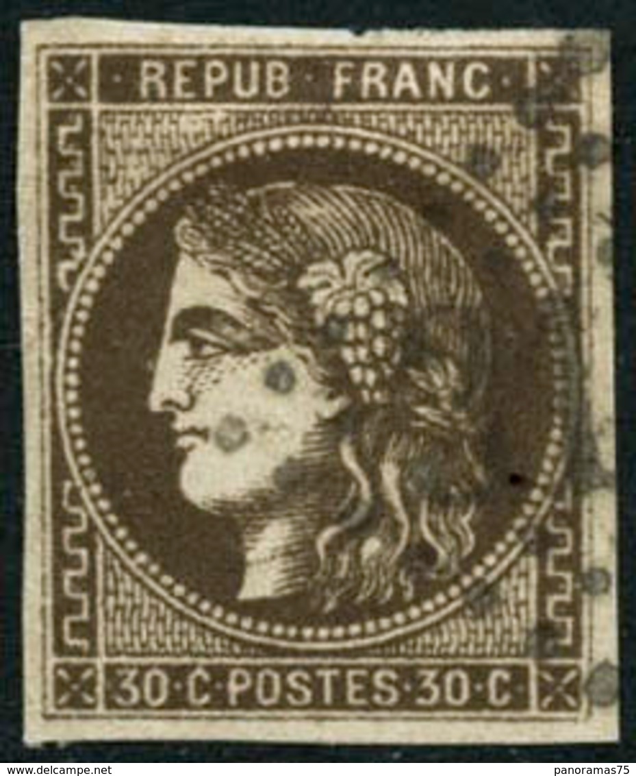 Oblit. N°47 30c Brun - TB. - 1870 Emission De Bordeaux